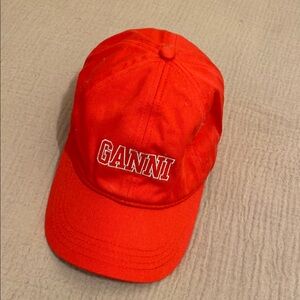 Ganni Raspberry Red Cap
